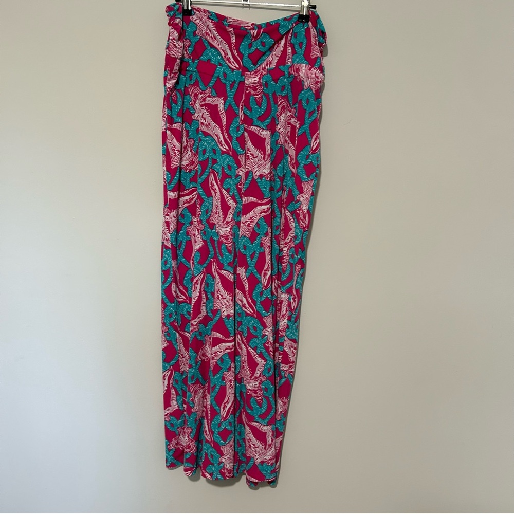 Tracy Negoshian Pink Turquoise Pattern Pants Size Large